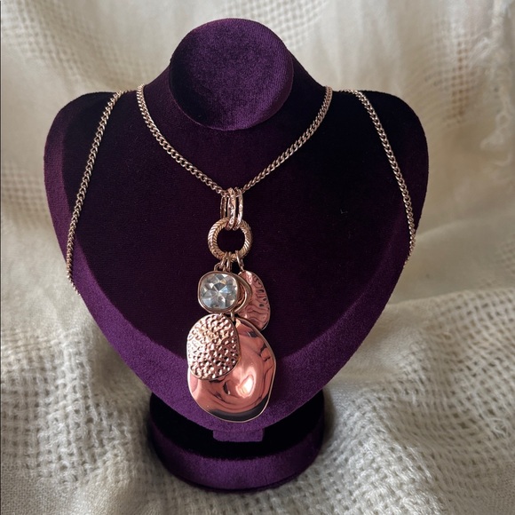 Premier Designs Jewelry - Premier Designs "Modern Luxe" Rose Gold Charm Necklace Fashion Jewelry State